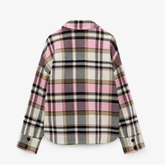 Zara plaid topper Size S NEW WITH TAG! - Picture 3 of 5
